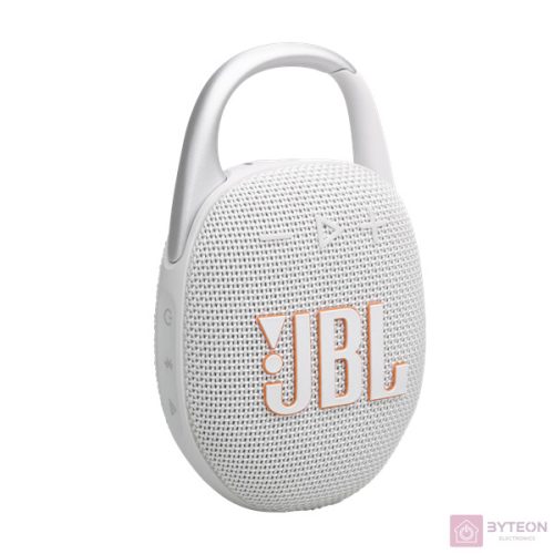 JBL Clip 5 WHT fehér hordozható Bluetooth hangszóró