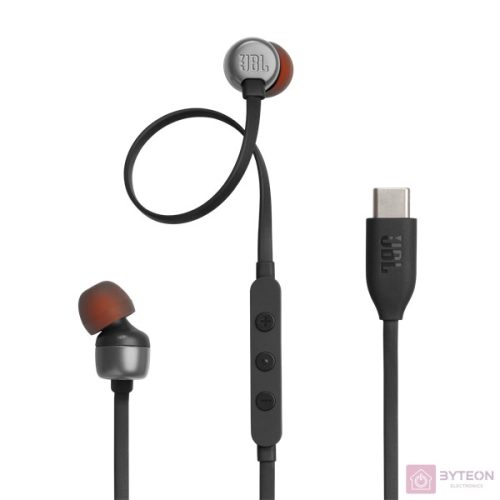 JBL T 310 C BLK vezetékes USB C mikrofonos fekete fülhallgató