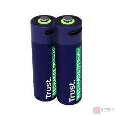   TRUST 25584 újratölthető AA elem USB-C csatlakozással 2db