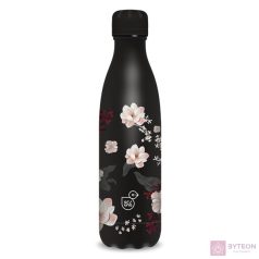   Ars Una 500 ml-es Flowery Black 24 (5374) duplafalú fémkulacs