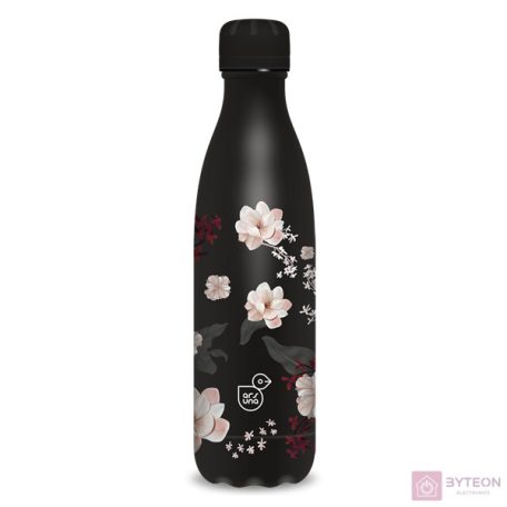 Ars Una 500 ml-es Flowery Black 24 (5374) duplafalú fémkulacs