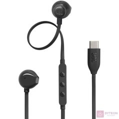   JBL T 305 C BLK vezetékes USB C mikrofonos fekete fülhallgató