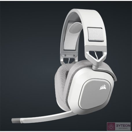 Corsair HS80 MAX RGB Dolby Atmos fehér vezeték nélküli gamer headset
