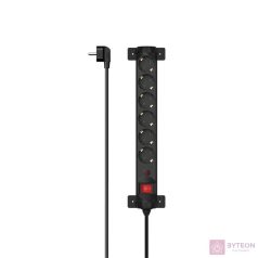   Hama 00223161 6 aljzat túlfeszültség védő fekete elosztó