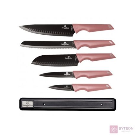 Berlinger Haus BH/2700 mágneses akasztóval, pink 6 részes késkészlet