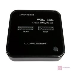 SSD dokkoló M.2/USB 3.2 LC Power LC-DOCK-M2-NVME