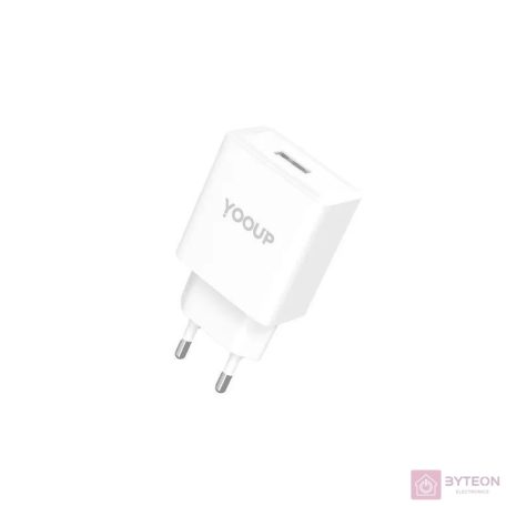 Hálózati töltő 1xUSB aljzattal Yooup 12W NC76-A