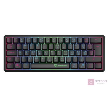 Silverline MK518 RGB mechanikus gamer USB magyar billentyűzet