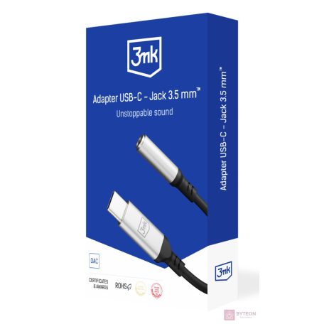 Audió adapter USB-C - 3,5mm jack 3mk ADA-USB-35M