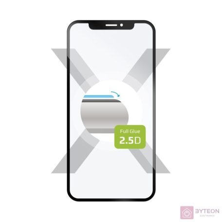 FIXED Teljesen fedő védőfólia Samsung Galaxy A04s-hez, Fix, Biztonságos üveg, Fekete