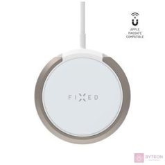   FIXED MagPad vezeték nélküli töltő, MagSafe támogatás, beépített fém állvány, fehér