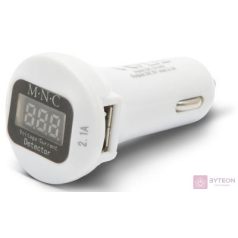 M.N.C Car Charger + Voltage meter White
