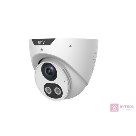 Uniview Prime-I 4MP Tri-Guard turret dómkamera, 2,8mm fix objektívvel, mikrofonnal és hangszóróval