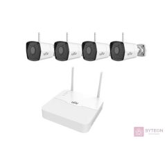   Uniview gyári 2MP-es 4 kamerás WiFi-s csomag (1db NVR és 4db WiFi-s csőkamera 4mm fix objektívvel, mikrofonnal)