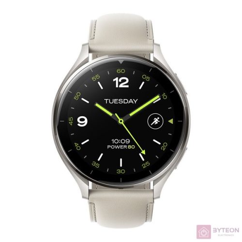 Xiaomi Watch 2 Titan Gray Case with White Leather Strap