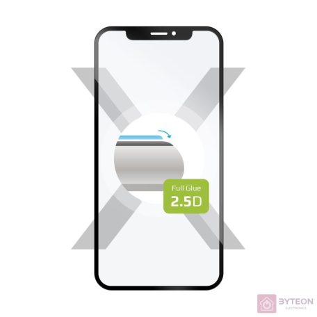 FIXED teljes kijelzőt fedő 2,5D edzett üvegfólia Samsung Galaxy S10e fekete