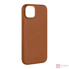   FIXED MagLeather valódi bőrtok, MagSafe támogatással iPhone 15 Plus-hoz, barna