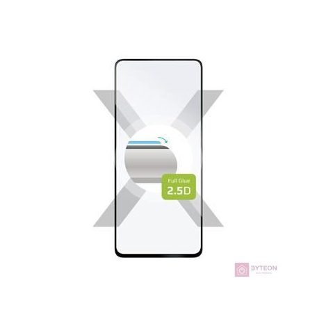 FIXED Teljes képernyős 2,5D-s edzett üvegfólia a Huawei Nova 12i-hez , fekete keret, FIXGFA-1375-BK