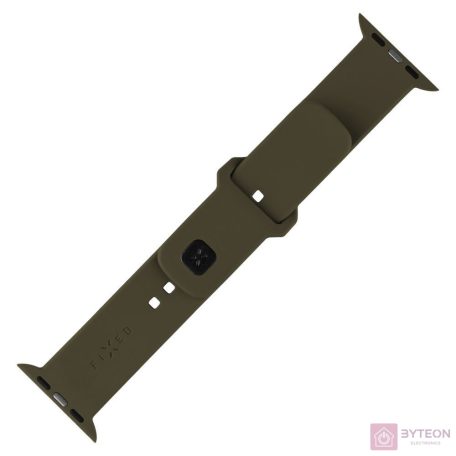 FIXED szilikon sportos óraszíj Apple Watch 38/40/41mm-es okosórákhoz, oliva
