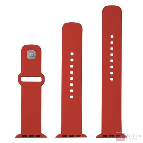 FIXED szilikon sportos óraszíj Apple Watch 38/40/41mm-es okosórákhoz, piros