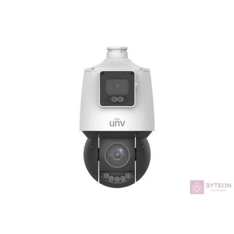 Uniview Prime 2x4MP Dual lencsés Lighthunter 4mm fix és 4,8-120mm motoros objektívvel ellátott PTZ kamera W
