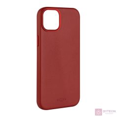   FIXED MagLeather valódi bőrtok, MagSafe támogatással iPhone 15-höz, piros