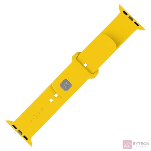 FIXED szilikon sportos óraszíj Apple Watch 38/40/41mm-es okosórákhoz, sárga