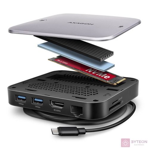 AXAGON HMC-UFO USB-C 10Gbps UFO 9in1 Hub