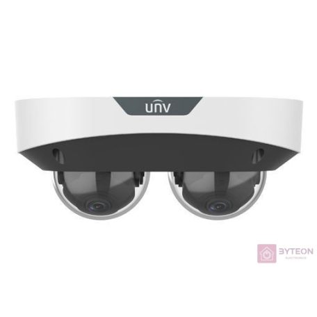 Uniview 2x2MP kétlencsés Multiview dómkamera, 2x2,8mm-es objektívvel, 2db beépített mikrofonnal