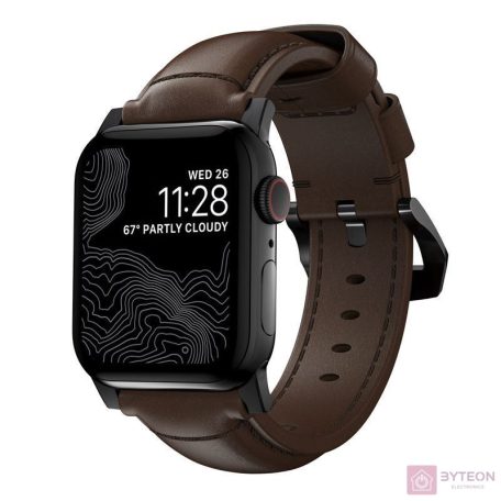 Nomad Traditional Band, black hardware/rustic brown - AW Ultra 2/1 (49mm) 9/8/7 (45mm)/6/SE/5/4 (44m