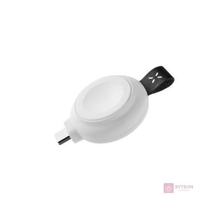 FIXED Orb vezetéknélküli töltő Apple okosórákhoz, USB Type-C, MFI tanusítvány, fehér