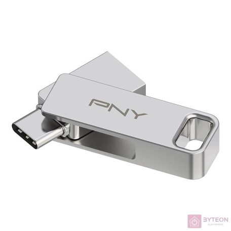 PNY 128GB Duo Link Flash Drive USB3.2 Silver