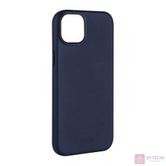   FIXED MagLeather valódi bőrtok, MagSafe támogatással iPhone 15-höz, kék