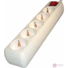 Gembird Power Cube surge protector 5 sockets 1,8m White