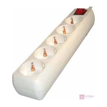 Gembird Power Cube surge protector 5 sockets 1,8m White