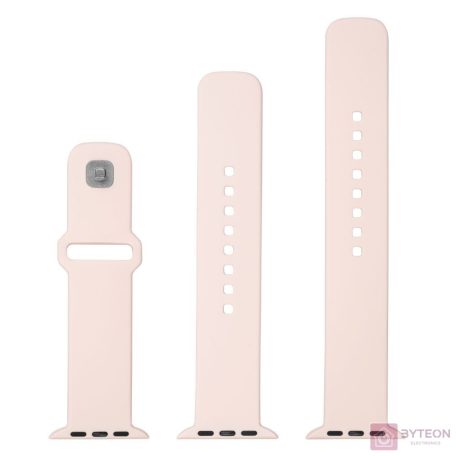 FIXED Sporty szilikon szíj az Apple Watch 42/44/45mm-es okosórákhoz, pink