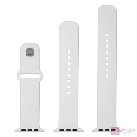 FIXED szilikon óraszíj Apple Watch 42/44/45mm-es okosórákhoz, fehér, FIXSST2-434-WH