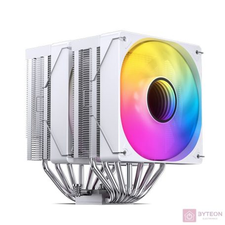 Processzor hűtő Jonsbo CR-3000 ARGB  Dual torony, 2x120mm venti, Fehér