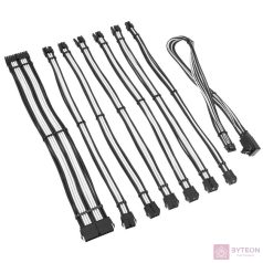   Kábel Kolink Core Pro fonott kábelhosszabbító kit 12V-2x6 Type 2 -   Jet Black/Brilliant White