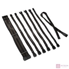   Kábel Kolink Core Pro fonott kábelhosszabbító kit 12V-2x6 Type 1 - Jet Black/Gunmetal Grey