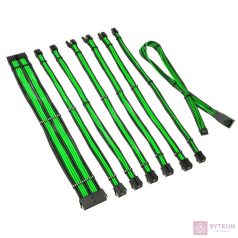   Kábel Kolink Core Pro fonott kábelhosszabbító kit 12V-2x6 Type 1 - Venom Green