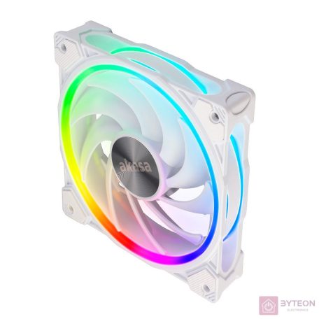 Ventilátor Akasa SOHO AR ARGB 12cm PWM Fehér