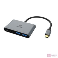HUB USB Akasa USB Type-C 4-In-1, 2x Type-C + 2x Type-A