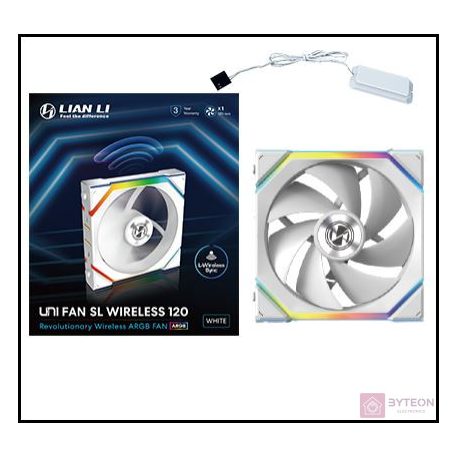 Ventilátor Lian Li UNI FAN SL Wireless ARGB PWM - 120mm, fehér