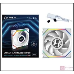   Ventilátor Lian Li UNI FAN SL Wireless LCD ARGB PWM - 120mm, fehér