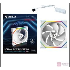   Ventilátor Lian Li UNI FAN SL Wireless ARGB PWM Fordított lapát - 120mm, fehér