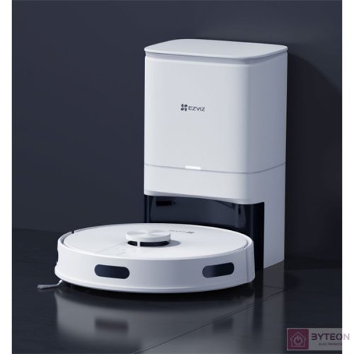 EZVIZ RE4 Plus Smart robotporszívó dokkolóval felmosó funkcióval, 45W 4000Pa, üzemidő 240 perc háziállat szőreltávolítás