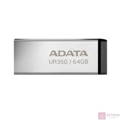 ADATA Pendrive 64GB, UR350 USB 3.2, fémházas, fekete