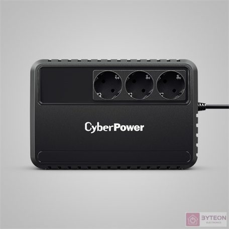 CYBERPOWER UPS BU650EG (3 Schuko) 650VA (360 W), 230V Power-Saving LINE-INTERAKTÍV szünetmentes elosztó, AVR