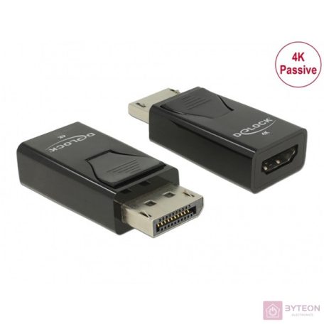 DELOCK Átalakító DisplayPort 1.2 male > HDMI female 4K passzív fekete